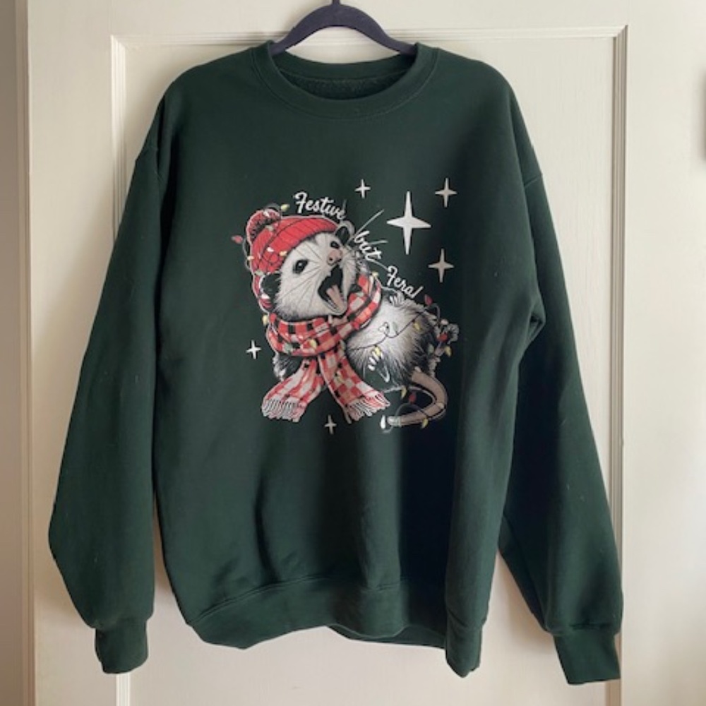 Festive but Feral Women's Holiday Sweatshirt S/M